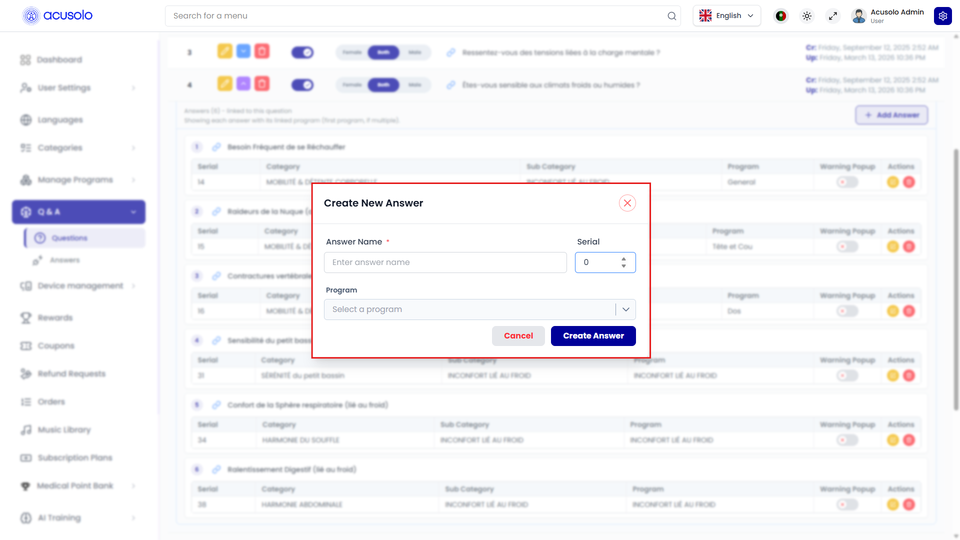 Create New Answer — overview