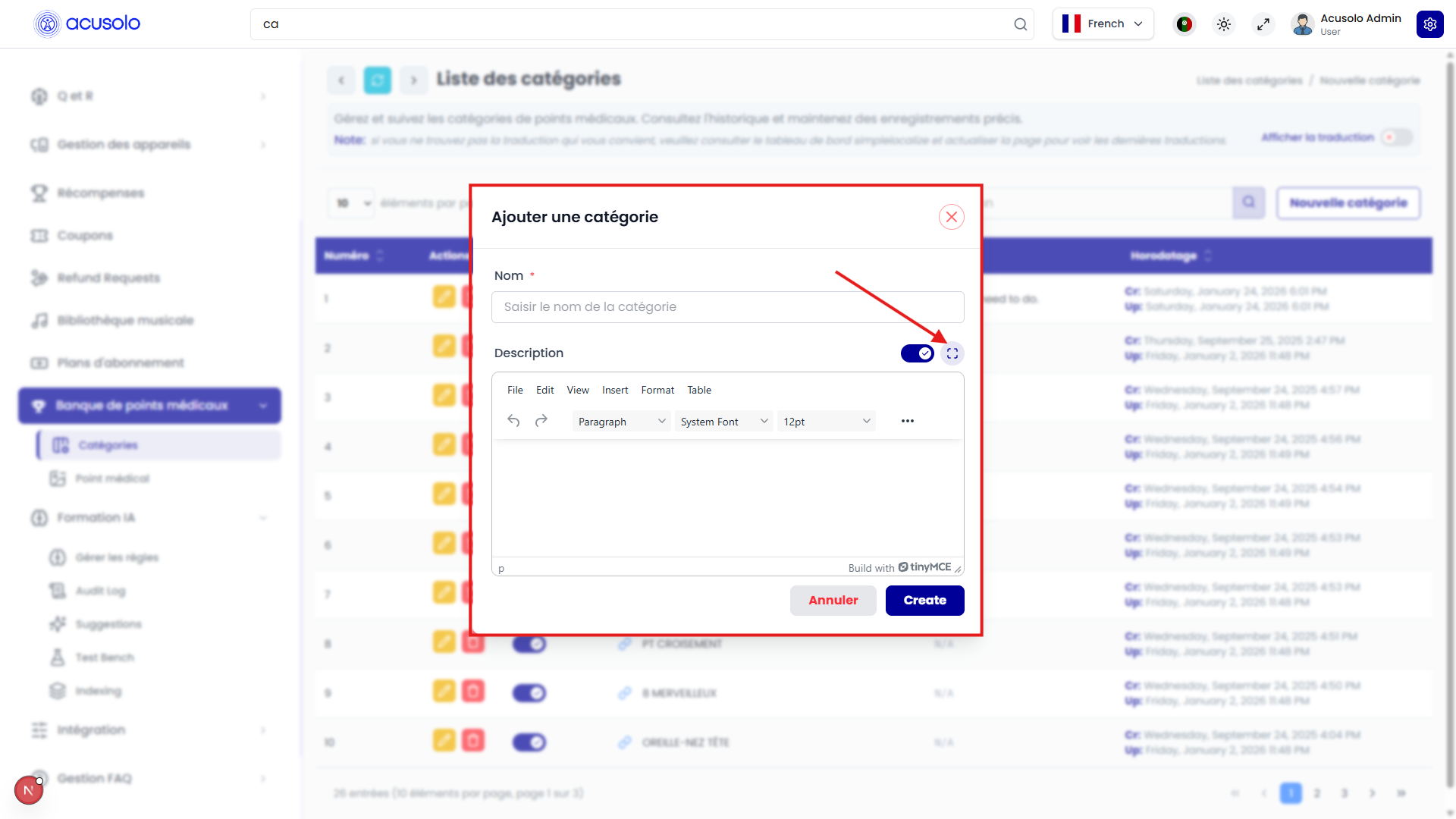 Description Editor - Input Field State