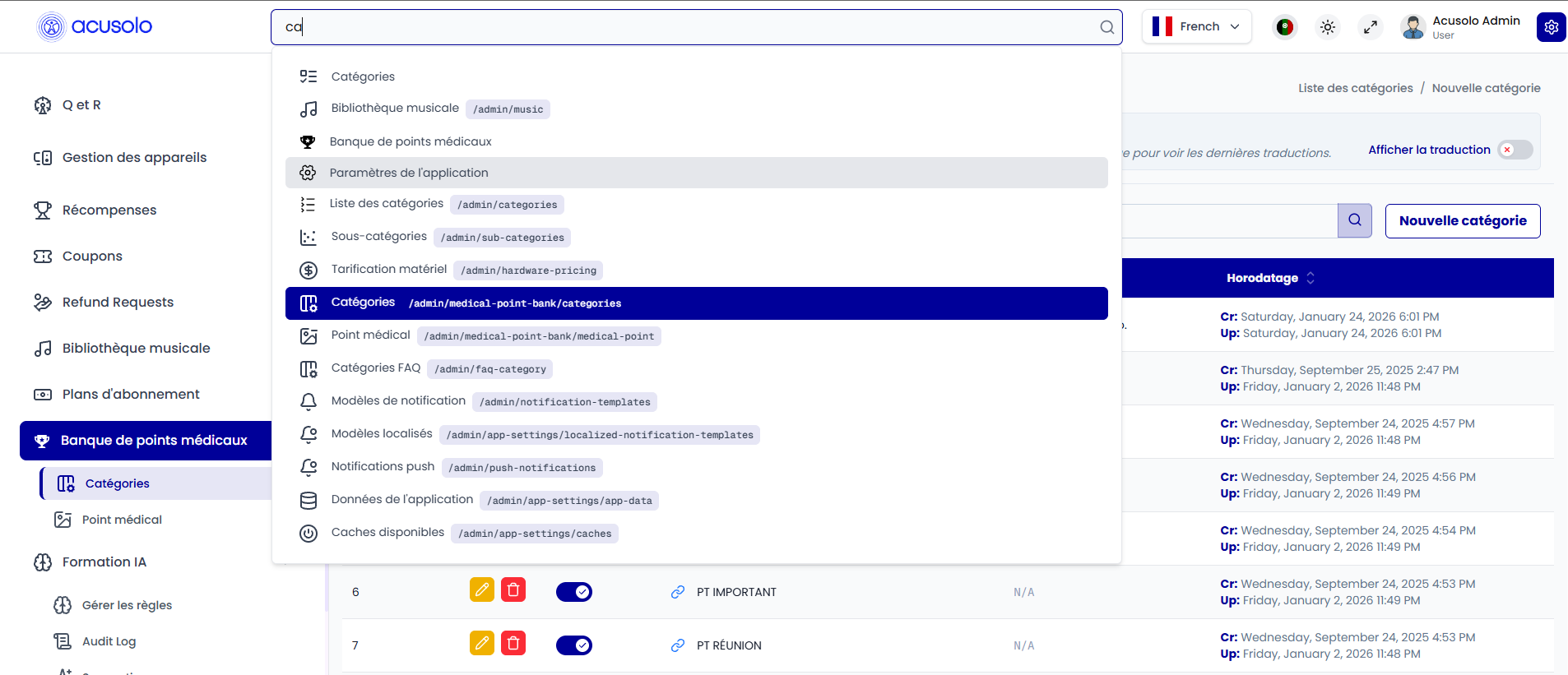 Header Searchbar Overview
