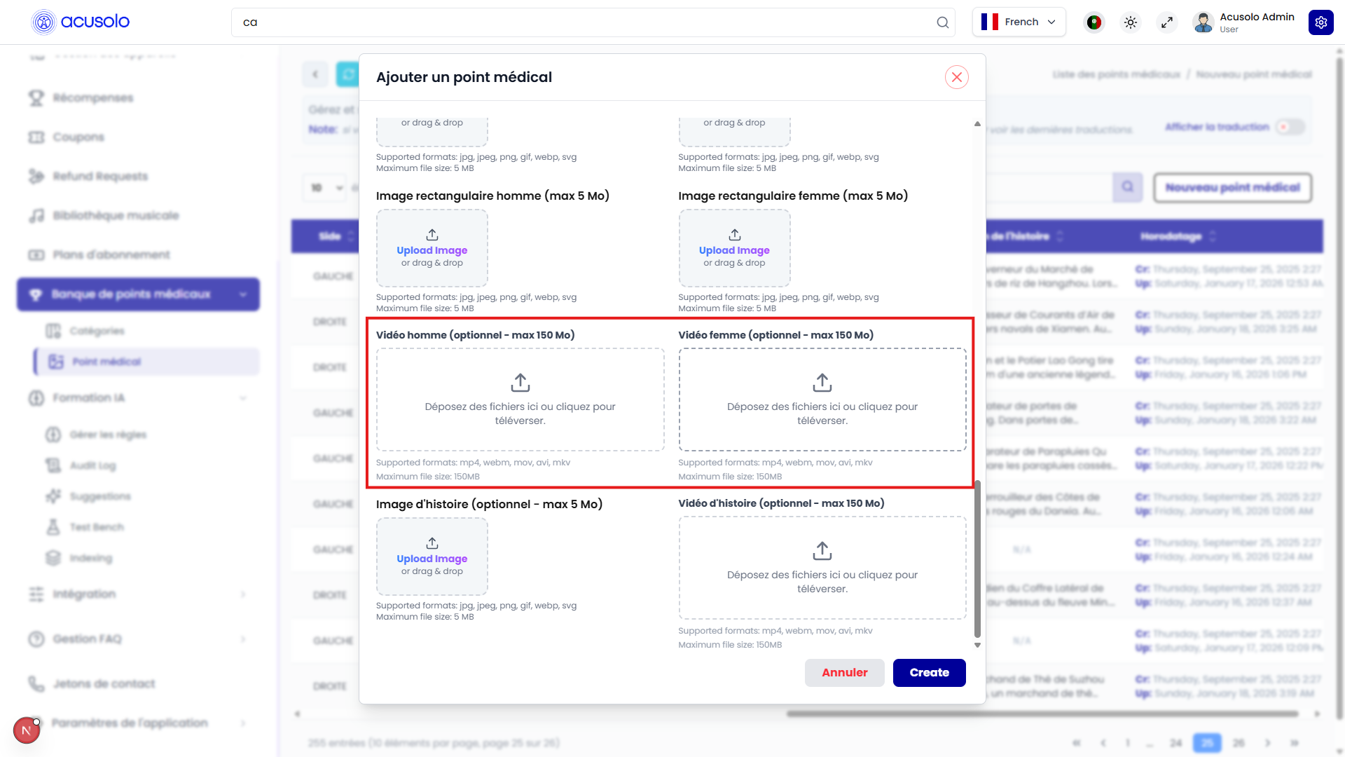 Add medical point — rectangular images and videos