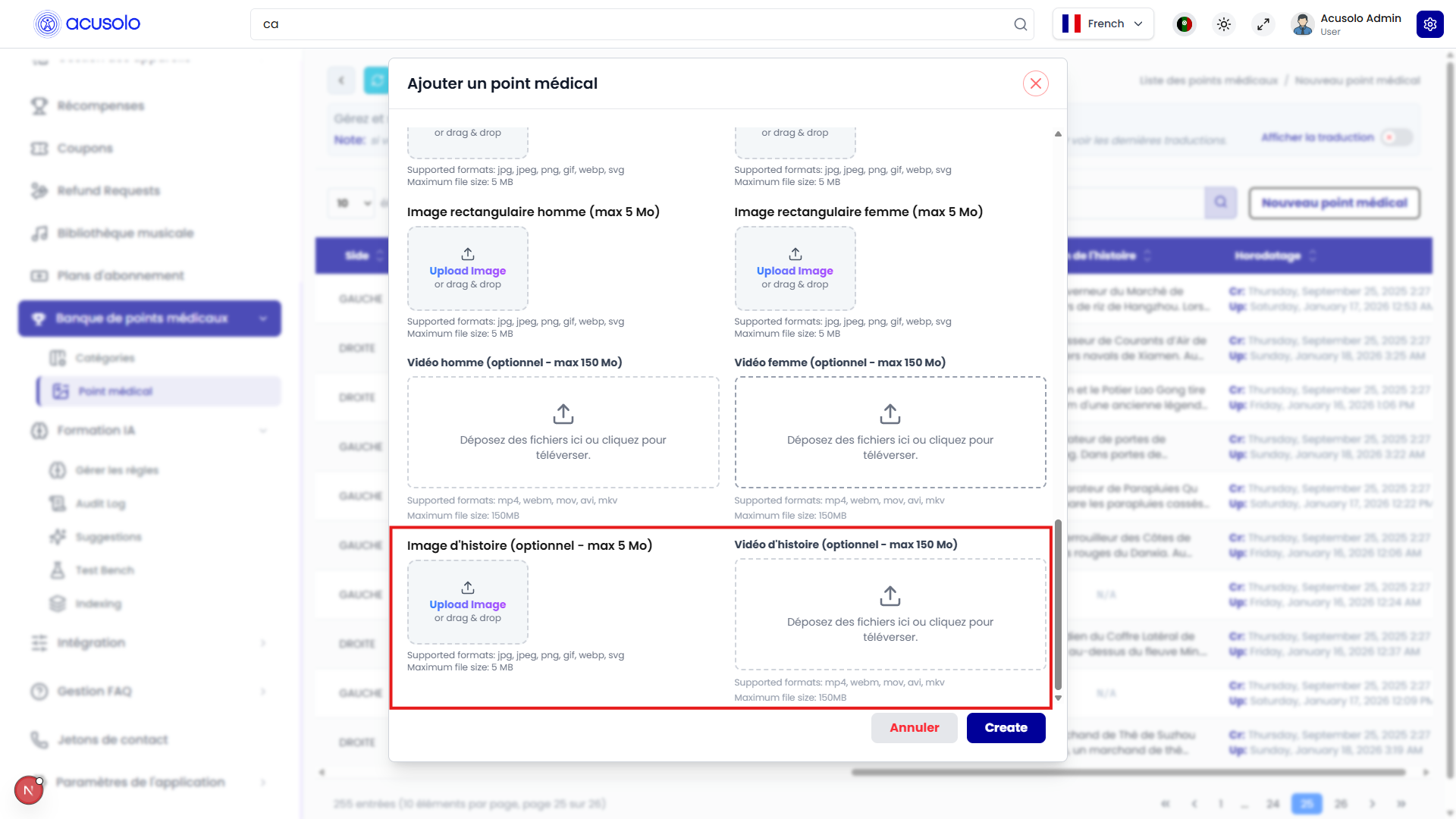 Add medical point — story image and story video