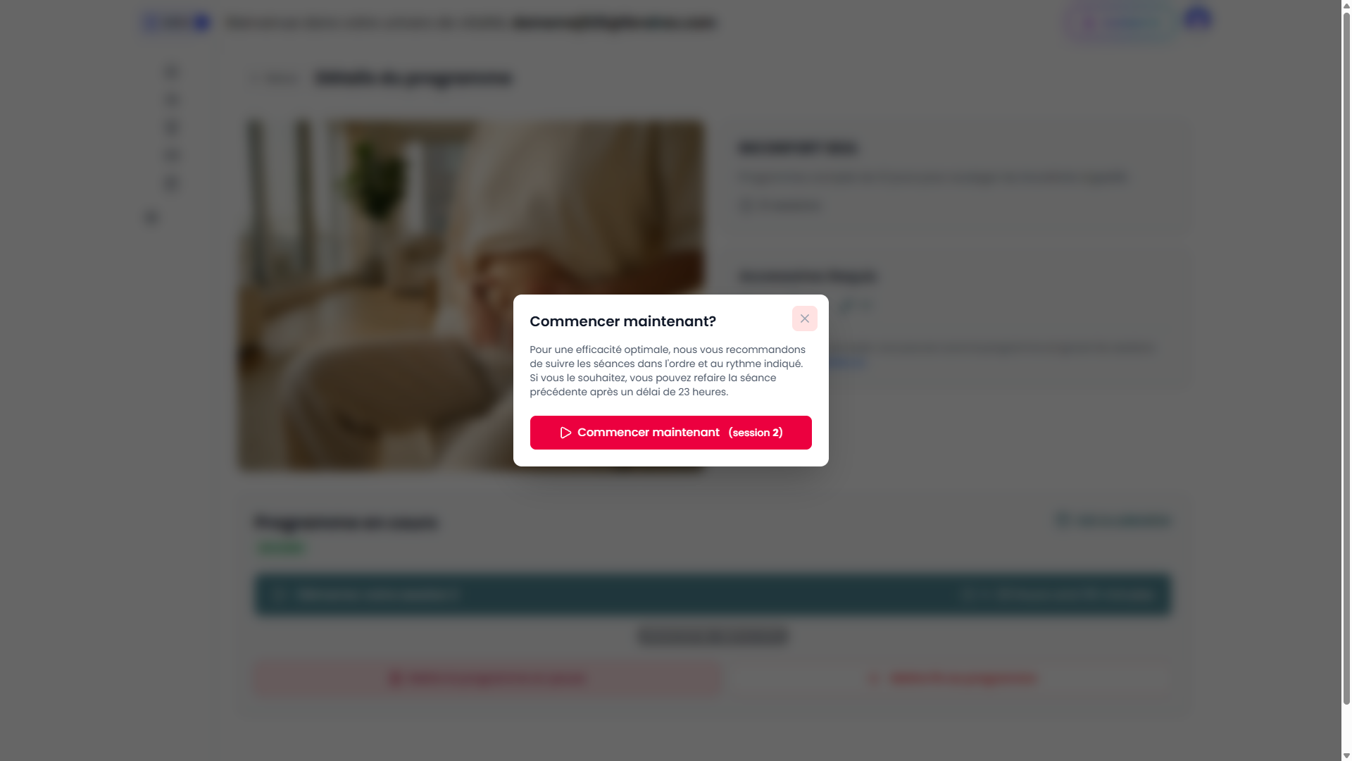 Start now confirmation — single action