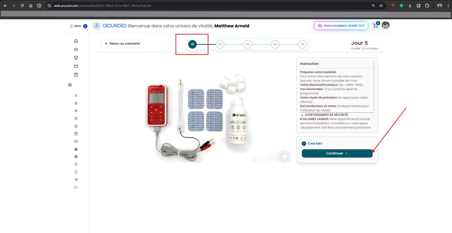 Web app accent color example